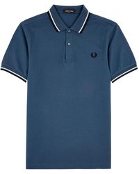 Fred Perry - Logo-embroidered Piqué Cotton Polo Shirt - Lyst