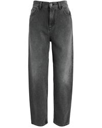 Moncler - Faded Cropped Straight-Leg Jeans - Lyst