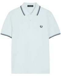 Fred Perry - Twin Tipped Logo Piqué Cotton Polo Shirt - Lyst