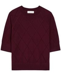 Dries Van Noten - Tuan Diamond-Stitch Merino Wool Top - Lyst