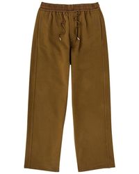 Saint Laurent - Logo-Embroidered Cotton Sweatpants - Lyst