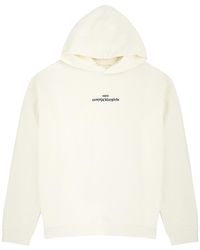 Maison Margiela - Logo Hooded Cotton Sweatshirt - Lyst
