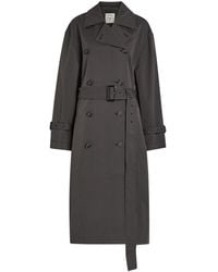 TOTEME - Double-Breasted Belted Cotton-Blend Poplin Trench Coat - Lyst