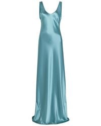 Galvan London - Valletta Satin Maxi Dress - Lyst