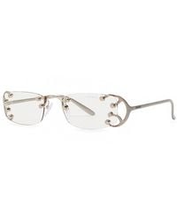 Prada - Narrow Rimless Sunglasses - Lyst