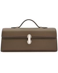 SAVETTE - Slim Symmetry Grained Leather Pochette - Lyst