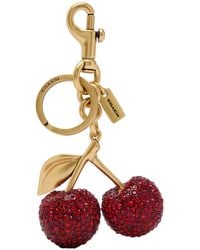 COACH - Cherry Crystal-Embellished Bag Charm - Lyst