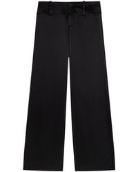 Alice + Olivia - Olivia Wide-Leg Satin Trousers - Lyst