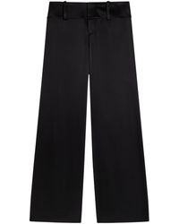 Alice + Olivia - Olivia Wide-Leg Satin Trousers - Lyst