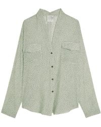 forte_forte - Printed Cotton And Silk-Blend Shirt - Lyst