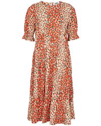 YMC - Jolene Floral-Print Cotton Midi Dress - Lyst
