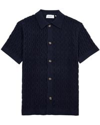 Les Deux - Garrett Cable-Knit Cotton Shirt - Lyst