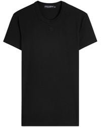 Dolce & Gabbana - Logo-Embroidered Stretch-Cotton T-Shirt - Lyst