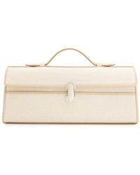 SAVETTE - Slim Symmetry Canvas And Leather Pochette - Lyst