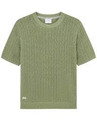 Percival - Open-Knit Cotton T-Shirt - Lyst