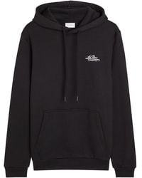 Les Deux - Ben Globe Hooded Cotton Sweatshirt - Lyst