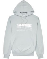 Helmut Lang - Outer Space Printed Hooded Cotton Sweatshirt - Lyst