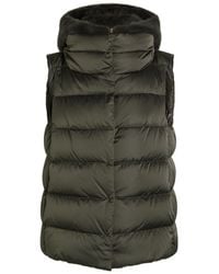 Herno - Quilted Hooded Shell And Faux Fur Gilet - Lyst