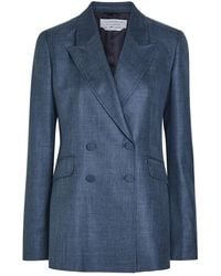 Gabriela Hearst - Angela Double-Breasted Wool And Silk-Blend Blazer - Lyst