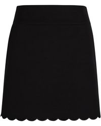 Chloé - Scalloped Stretch-Cotton Mini Skirt - Lyst