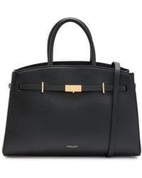 DeMellier - The Hudson Midi Grained Leather Top Handle Bag - Lyst