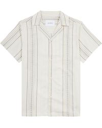 Les Deux - Leo Stripe-Jacquard Cotton Shirt - Lyst