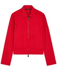 Moncler - Logo-Appliquéd Cropped Shell Overshirt - Lyst