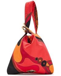 PUCCI - Emilio Printed Silk-Twill Top Handle Bag - Lyst