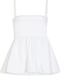 Jacquemus - Le Haut Traversin Peplum Cotton-Poplin Top - Lyst