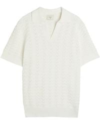 CHE - Ripple Textured Fine-Knit Polo Shirt - Lyst