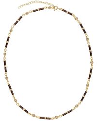 V By Laura Vann - Marlowe Embellished 18kt Gold-plated Necklace - Lyst