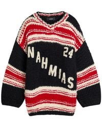 NAHMIAS - Logo Striped-Intarsia Wool Jumper - Lyst