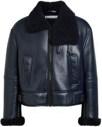 Acne Studios - Shearling Leather Jacket - Lyst