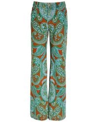 Etro - Printed Flared-Leg Jeans - Lyst
