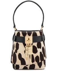 Givenchy - Shark Lock Micro-Print Calf Hair Bucket Bag - Lyst