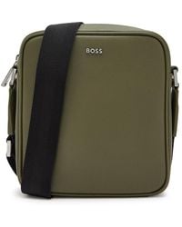 BOSS - Northon Logo Saffiano Leather Cross-Body Bag - Lyst