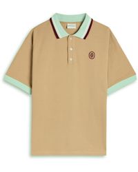 Drole de Monsieur - Le Polo D Miroir Piqué Cotton Polo Shirt - Lyst