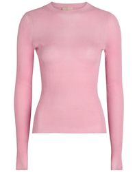 KHAITE - Mosi Fine-Knit Silk Top - Lyst