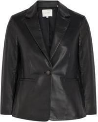 Vince - Shrunken Leather Blazer - Lyst