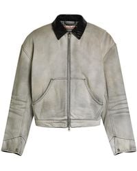 Acne Studios - Leather-Trim Cotton-Twill Jacket - Lyst