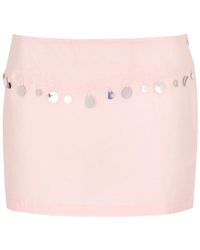GIMAGUAS - Mako Embellished Cotton Mini Skirt - Lyst