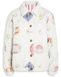 Damson Madder - Claudia Embroidered Cotton Bomber Jacket - Lyst