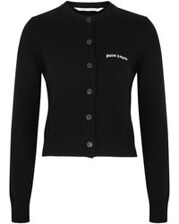 Palm Angels - Logo-Embroidered Cotton Cardigan - Lyst