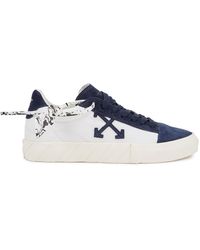 Off-White c/o Virgil Abloh Low Vulcanized Two-tone Panelled Trainers - Blue