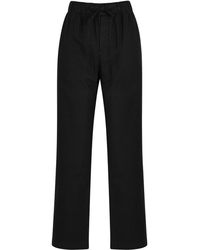 Tekla Unisex Black Flannel Pajama Pants