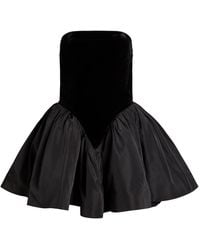 Ronny Kobo - Atlas Strapless Velvet Mini Dress - Lyst