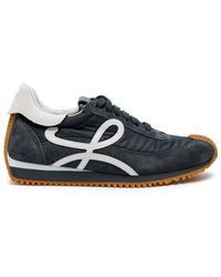 Loewe - Flow Runner Panelled Brushed Suede Sneakers - Lyst