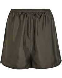 Rohe - Woven-Trim Satin Shorts - Lyst