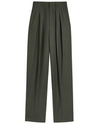 Saint Laurent - Wide-Leg Wool Trousers - Lyst