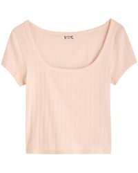 Free People - End Game Stretch-Cotton T-Shirt - Lyst